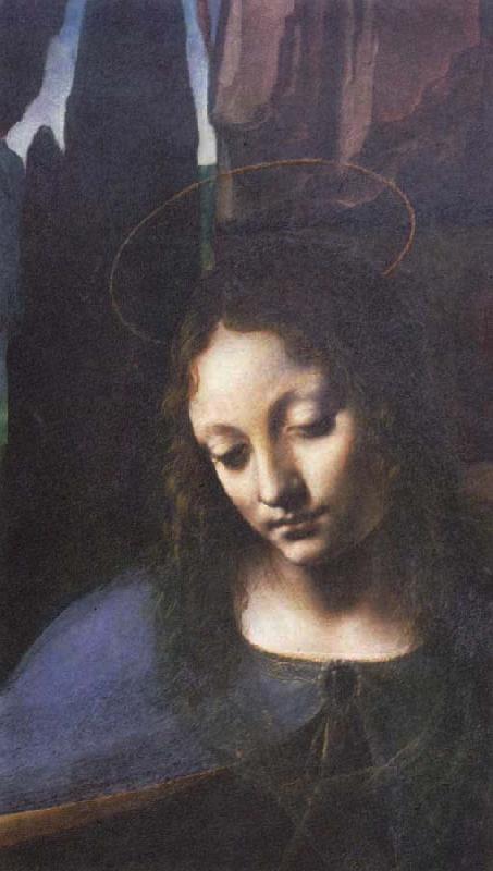 Leonardo  Da Vinci Detail of Madonna of the Rocks France oil painting art